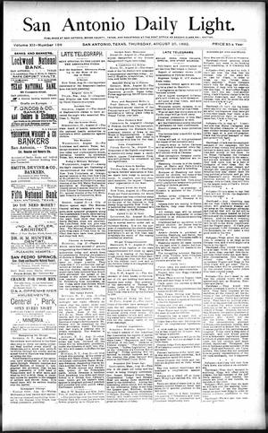 San Antonio Daily Light. (San Antonio, Tex.), Vol. 12, No. 188, Ed. 1 Thursday, August 25, 1892