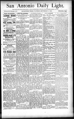 San Antonio Daily Light. (San Antonio, Tex.), Vol. 12, No. 200, Ed. 1 Thursday, September 8, 1892