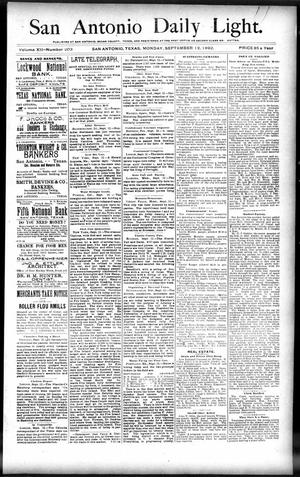 San Antonio Daily Light. (San Antonio, Tex.), Vol. 12, No. 203, Ed. 1 Monday, September 12, 1892