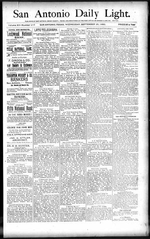 San Antonio Daily Light. (San Antonio, Tex.), Vol. 12, No. 216, Ed. 1 Wednesday, September 28, 1892