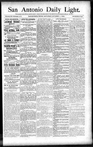 San Antonio Daily Light. (San Antonio, Tex.), Vol. 12, No. 219, Ed. 1 Saturday, October 1, 1892