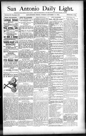 San Antonio Daily Light. (San Antonio, Tex.), Vol. 12, No. 233, Ed. 1 Tuesday, October 18, 1892