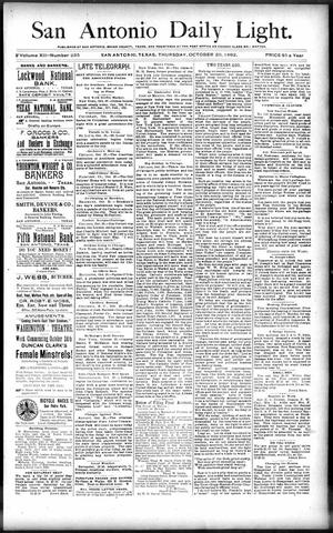 San Antonio Daily Light. (San Antonio, Tex.), Vol. 12, No. 235, Ed. 1 Thursday, October 20, 1892