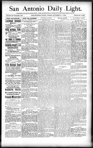 San Antonio Daily Light. (San Antonio, Tex.), Vol. 12, No. 236, Ed. 1 Friday, October 21, 1892