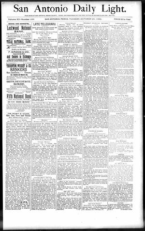 San Antonio Daily Light. (San Antonio, Tex.), Vol. 12, No. 239, Ed. 1 Tuesday, October 25, 1892