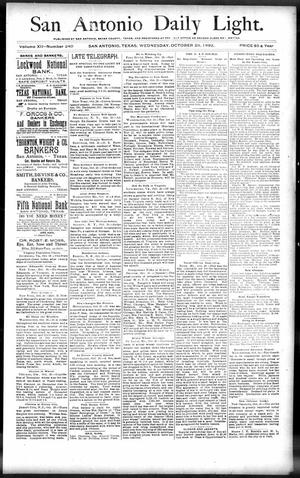 San Antonio Daily Light. (San Antonio, Tex.), Vol. 12, No. 240, Ed. 1 Wednesday, October 26, 1892