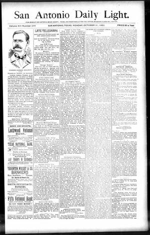 San Antonio Daily Light. (San Antonio, Tex.), Vol. 12, No. 244, Ed. 1 Monday, October 31, 1892