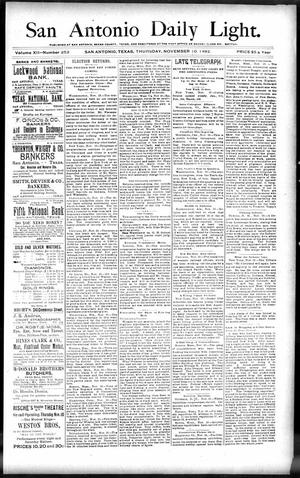 San Antonio Daily Light. (San Antonio, Tex.), Vol. 12, No. 253, Ed. 1 Thursday, November 10, 1892