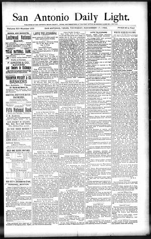 San Antonio Daily Light. (San Antonio, Tex.), Vol. 12, No. 259, Ed. 1 Thursday, November 17, 1892