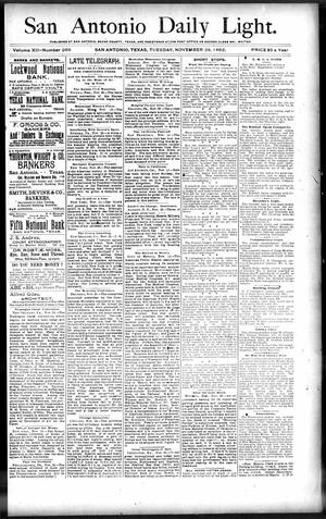 San Antonio Daily Light. (San Antonio, Tex.), Vol. 12, No. 269, Ed. 1 Tuesday, November 29, 1892