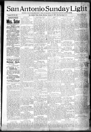 Primary view of object titled 'San Antonio Sunday Light (San Antonio, Tex.), Vol. 16, No. 352, Ed. 1 Sunday, January 10, 1897'.