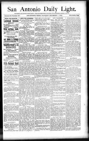 San Antonio Daily Light. (San Antonio, Tex.), Vol. 12, No. 261, Ed. 1 Thursday, December 1, 1892