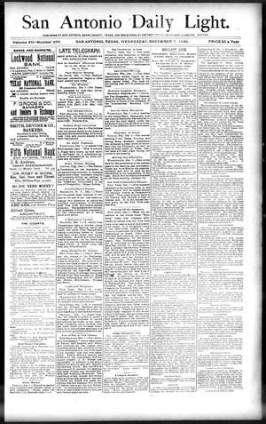 San Antonio Daily Light. (San Antonio, Tex.), Vol. 12, No. 266, Ed. 1 Wednesday, December 7, 1892