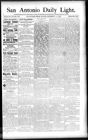 San Antonio Daily Light. (San Antonio, Tex.), Vol. 12, No. 270, Ed. 1 Monday, December 12, 1892