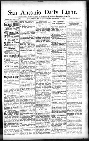 San Antonio Daily Light. (San Antonio, Tex.), Vol. 12, No. 272, Ed. 1 Wednesday, December 14, 1892