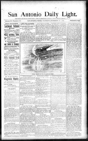 San Antonio Daily Light. (San Antonio, Tex.), Vol. 12, No. 273, Ed. 1 Thursday, December 15, 1892