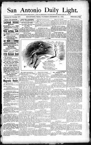 San Antonio Daily Light. (San Antonio, Tex.), Vol. 12, No. 284, Ed. 1 Thursday, December 29, 1892