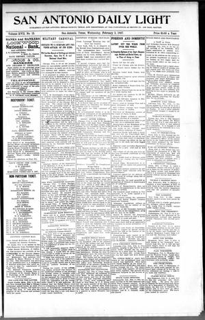 San Antonio Daily Light (San Antonio, Tex.), Vol. 17, No. 15, Ed. 1 Wednesday, February 3, 1897