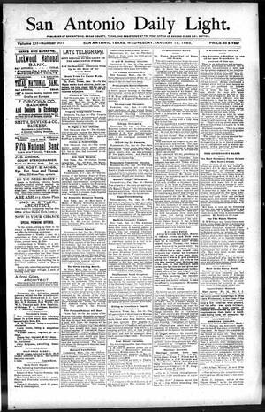 San Antonio Daily Light. (San Antonio, Tex.), Vol. 12, No. 301, Ed. 1 Wednesday, January 18, 1893
