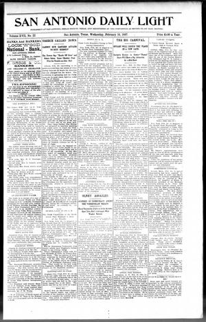 San Antonio Daily Light (San Antonio, Tex.), Vol. 17, No. 22, Ed. 1 Wednesday, February 10, 1897