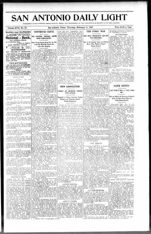 Primary view of object titled 'San Antonio Daily Light (San Antonio, Tex.), Vol. 17, No. 23, Ed. 1 Thursday, February 11, 1897'.
