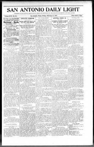San Antonio Daily Light (San Antonio, Tex.), Vol. 17, No. 24, Ed. 1 Friday, February 12, 1897