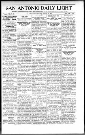 San Antonio Daily Light (San Antonio, Tex.), Vol. 17, No. 25, Ed. 1 Saturday, February 13, 1897