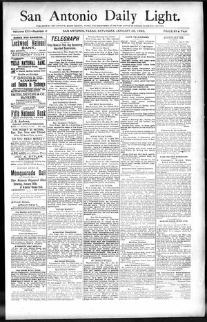 San Antonio Daily Light. (San Antonio, Tex.), Vol. 13, No. 8, Ed. 1 Saturday, January 28, 1893