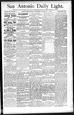 San Antonio Daily Light. (San Antonio, Tex.), Vol. 13, No. 11, Ed. 1 Wednesday, February 1, 1893