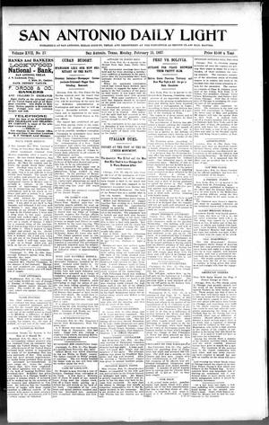 San Antonio Daily Light (San Antonio, Tex.), Vol. 17, No. 27, Ed. 1 Monday, February 15, 1897