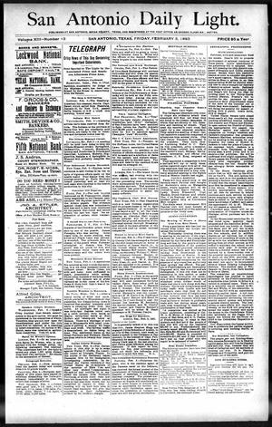 San Antonio Daily Light. (San Antonio, Tex.), Vol. 13, No. 13, Ed. 1 Friday, February 3, 1893