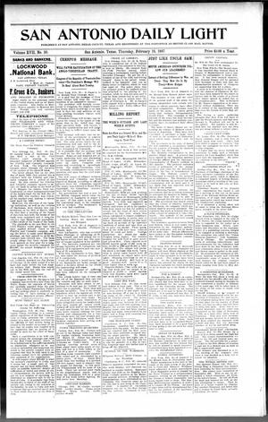 San Antonio Daily Light (San Antonio, Tex.), Vol. 17, No. 30, Ed. 1 Thursday, February 18, 1897