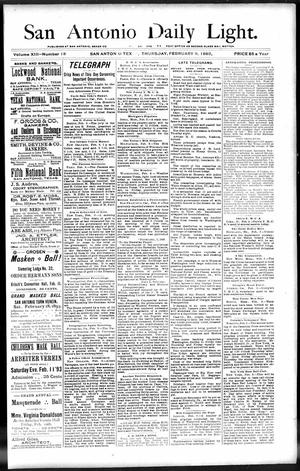 San Antonio Daily Light. (San Antonio, Tex.), Vol. 13, No. 18, Ed. 1 Thursday, February 9, 1893
