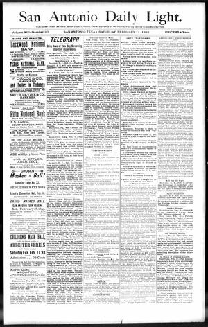 San Antonio Daily Light. (San Antonio, Tex.), Vol. 13, No. 20, Ed. 1 Saturday, February 11, 1893