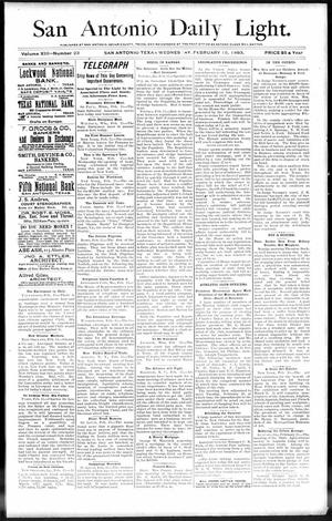 San Antonio Daily Light. (San Antonio, Tex.), Vol. 13, No. 23, Ed. 1 Wednesday, February 15, 1893