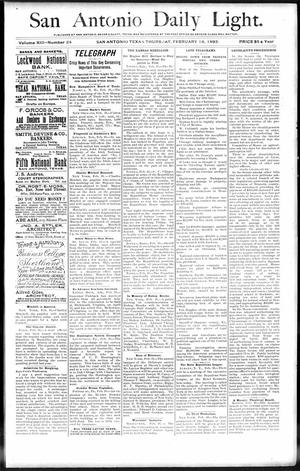 San Antonio Daily Light. (San Antonio, Tex.), Vol. 13, No. 24, Ed. 1 Thursday, February 16, 1893
