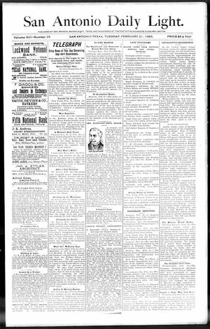 San Antonio Daily Light. (San Antonio, Tex.), Vol. 13, No. 28, Ed. 1 Tuesday, February 21, 1893