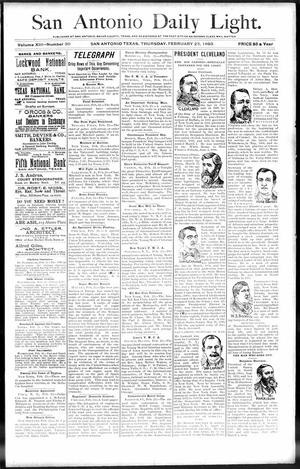 San Antonio Daily Light. (San Antonio, Tex.), Vol. 13, No. 30, Ed. 1 Thursday, February 23, 1893