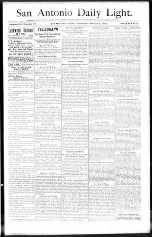 San Antonio Daily Light. (San Antonio, Tex.), Vol. 13, No. 42, Ed. 1 Thursday, March 9, 1893