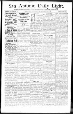 San Antonio Daily Light. (San Antonio, Tex.), Vol. 13, No. 43, Ed. 1 Friday, March 10, 1893