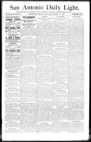 San Antonio Daily Light. (San Antonio, Tex.), Vol. 13, No. 47, Ed. 1 Wednesday, March 15, 1893