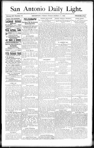 San Antonio Daily Light. (San Antonio, Tex.), Vol. 13, No. 49, Ed. 1 Friday, March 17, 1893