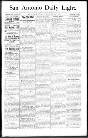 San Antonio Daily Light. (San Antonio, Tex.), Vol. 13, No. 51, Ed. 1 Monday, March 20, 1893