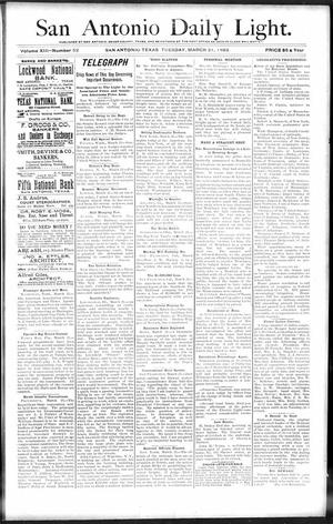 San Antonio Daily Light. (San Antonio, Tex.), Vol. 13, No. 52, Ed. 1 Tuesday, March 21, 1893