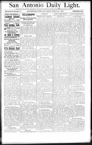 San Antonio Daily Light. (San Antonio, Tex.), Vol. 13, No. 53, Ed. 1 Wednesday, March 22, 1893