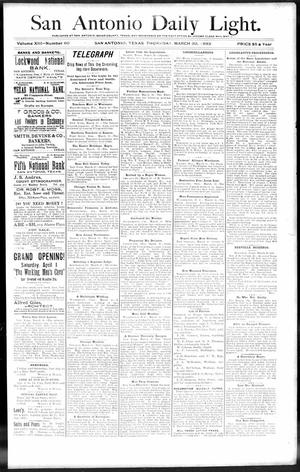 San Antonio Daily Light. (San Antonio, Tex.), Vol. 13, No. 60, Ed. 1 Thursday, March 30, 1893