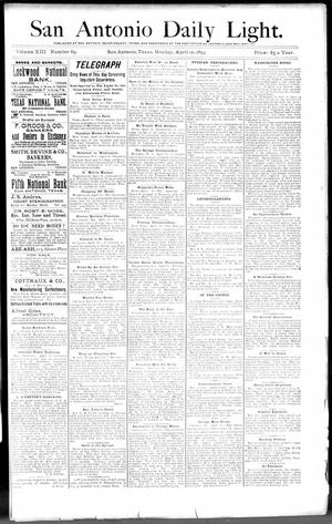 San Antonio Daily Light. (San Antonio, Tex.), Vol. 13, No. 69, Ed. 1 Monday, April 10, 1893