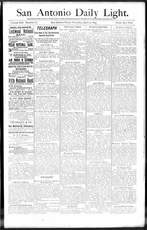 San Antonio Daily Light. (San Antonio, Tex.), Vol. 13, No. 72, Ed. 1 Thursday, April 13, 1893