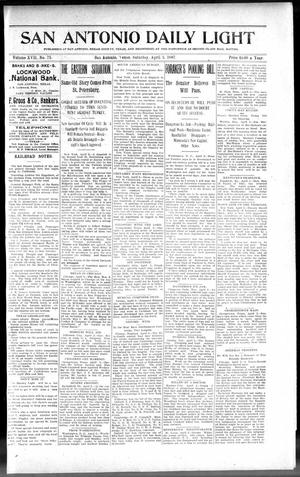 San Antonio Daily Light (San Antonio, Tex.), Vol. 17, No. 75, Ed. 1 Saturday, April 3, 1897