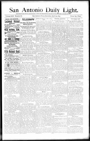 San Antonio Daily Light. (San Antonio, Tex.), Vol. 13, No. 86, Ed. 1 Saturday, April 29, 1893
